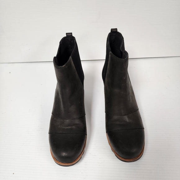 Sorel Women's Lea Wedge Black/Quarry High Top Boot 11 - Picture 12 of 15